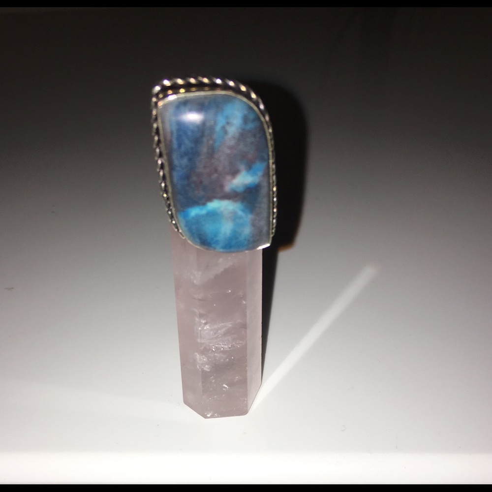 Blue Skies Blue Jasper Sterling Silver Ring